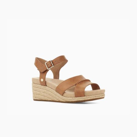 UGG Berryessa Khaki Sandals for Women (QTMB38045)